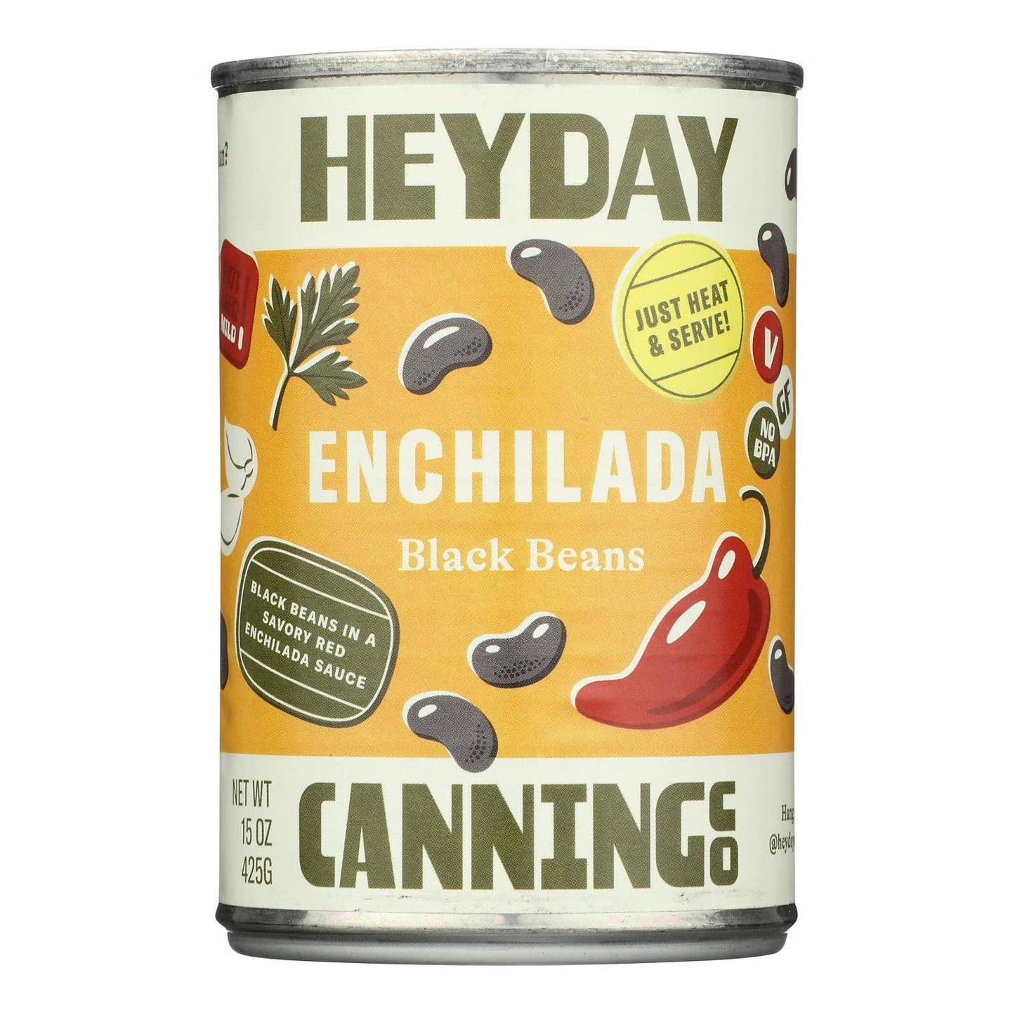 Heyday Canning Co. - Beans Black Enchilada -15 Oz